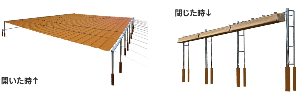 開閉時：すぐに引き出し・すぐに収納可能
